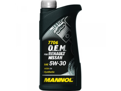 MANNOL for Renault Nissan 7706 O.E.M. 5W-30 1L от MANNOL MANNOL for Renault Nissan 7706 O.E.M. 5W-30 1L