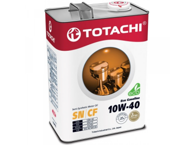 Полусинтетическое моторное масло TOTACHI Eco Gasoline SN/CF 10W-40 4л от TOTACHI Полусинтетическое моторное масло TOTACHI Eco Gasoline SN/CF 10W-40 4л