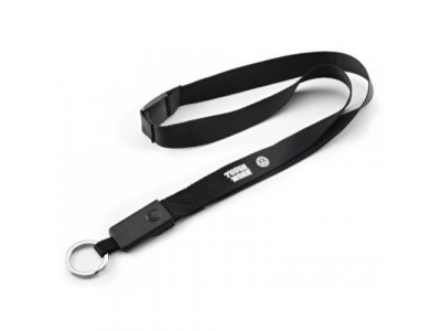 Шнурок с кольцом Volkswagen Lanyard Tough Work, Black, артикул 000087610K041